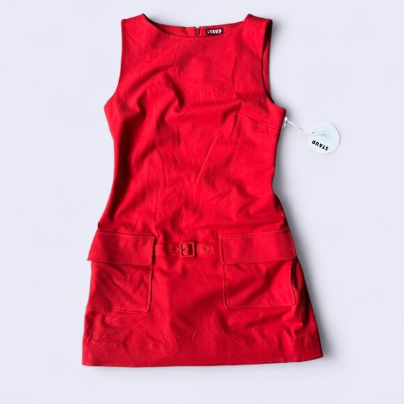 Staud Sheila Mini Dress in Tomato size M - Picture 1 of 7